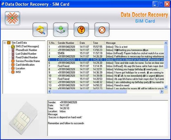 Mobile Simcard Data Recovery