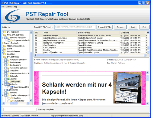 MS Outlook PST File Repair