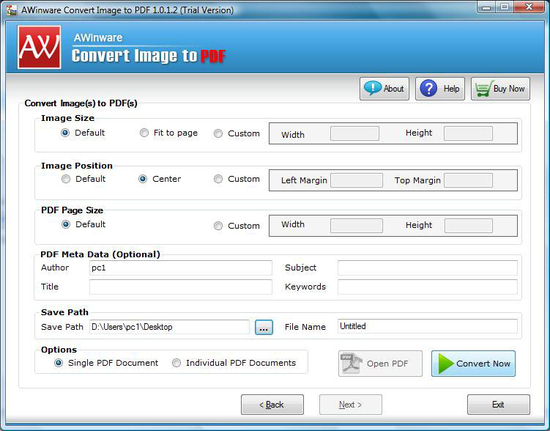 Multi-frame TIFF Image to PDF Converter