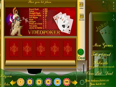 MyPlayCity Video Poker