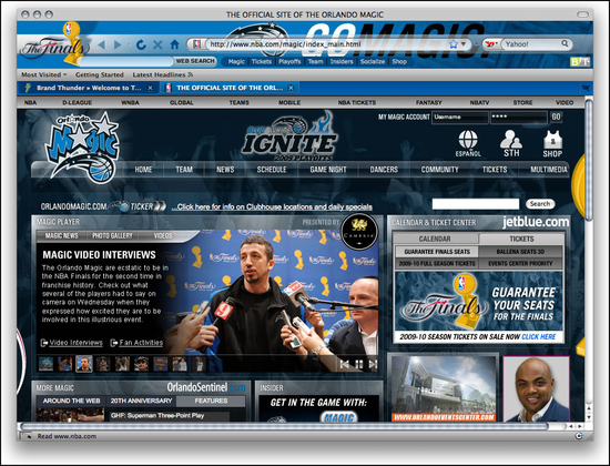 NBA Orlando Magic Firefox Theme