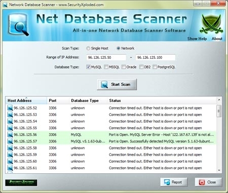 Network Database Scanner