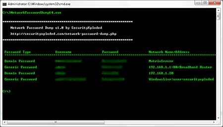 Network Password Dump