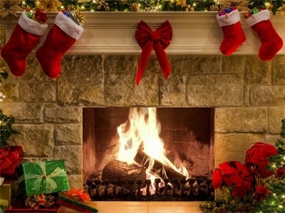 New Year Fireplace Screensaver