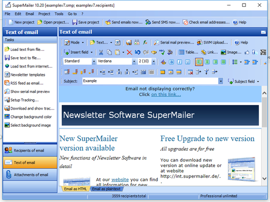 Newsletter Software SuperMailer