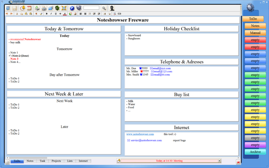 Notesbrowser Freeware English