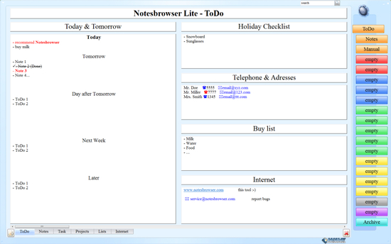 Notesbrowser Lite English