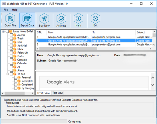 NSF File Conversion