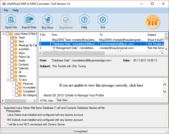 NSF to MSG Converter