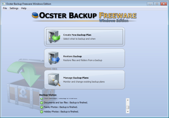 Ocster Backup Freeware
