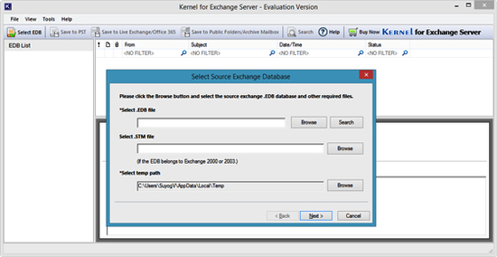 Offline Exchange EDB Recovery