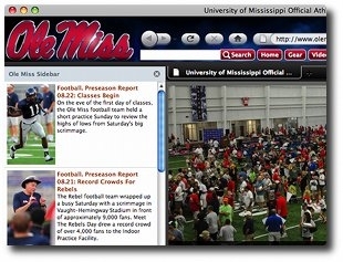 Ole Miss Internet Explorer Browser Theme