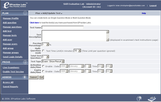 Online Test Management Software Corporate Edition