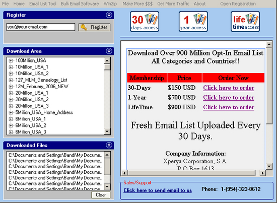 Opt-In Email List Download Manager