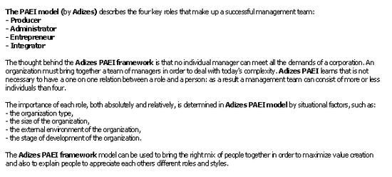 PAEI Model (MBA)