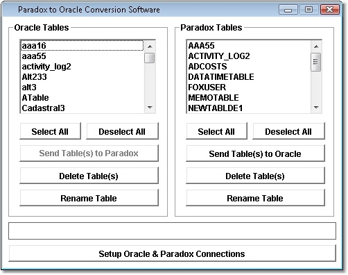 Paradox to Oracle Conversion Software