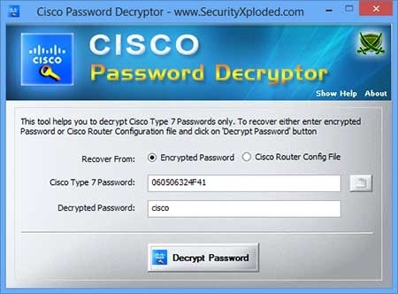 Password Decryptor for Cisco