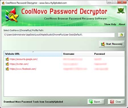 Password Decryptor for CoolNovo