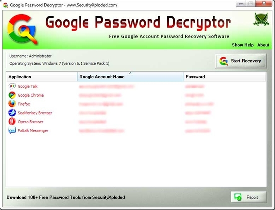 Password Decryptor for Google