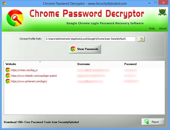 Password Decryptor for Google Chrome