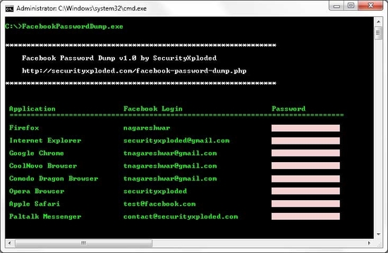 Password Dump for Facebook