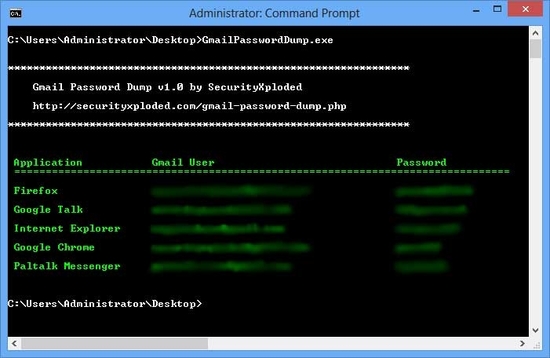 Password Dump for Gmail
