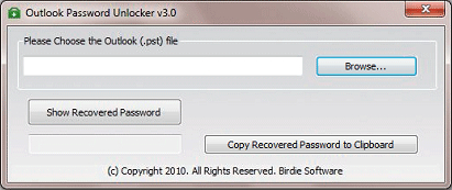 Password Recovery for Outlook 2007