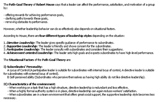 Path Goal Theory (MBA)