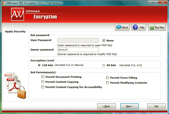 Pdf Encryption: Disallow Pdf Print Copy