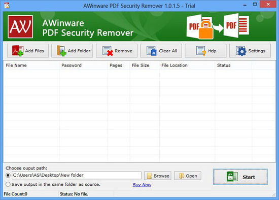 Pdf file password remover