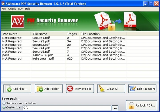 PDF File Security Remover