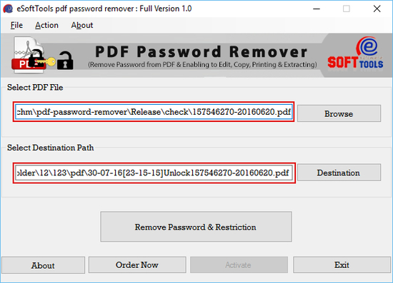 PDF File Unlocker Software
