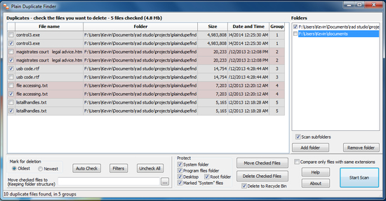 Plain Duplicate Finder
