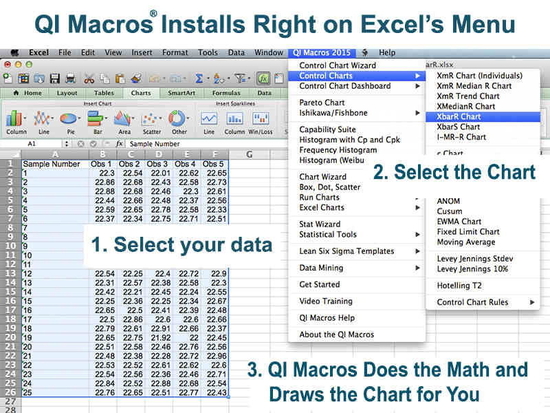 QI Macros SPC Software for Mac