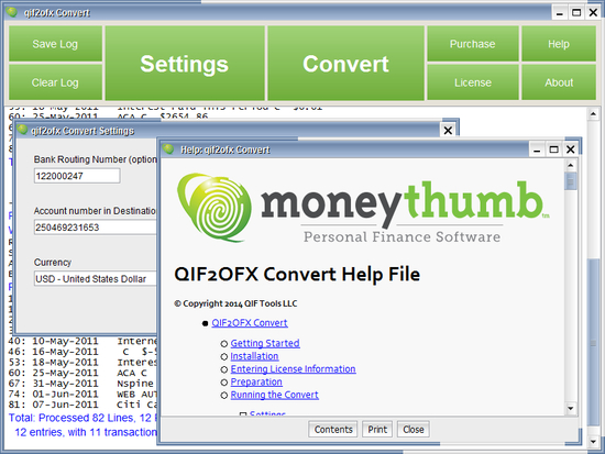 QIF2OFX Convert