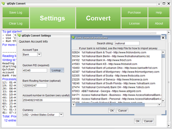 QIF2QFX Convert