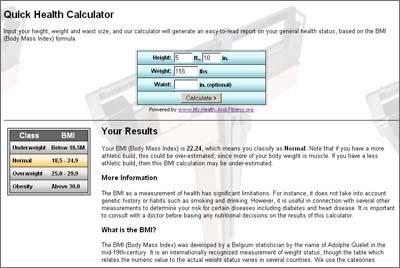 Quick Health Calculator