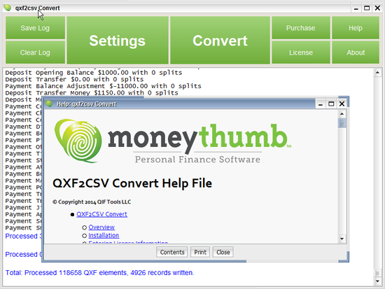 QXF2CSV Convert