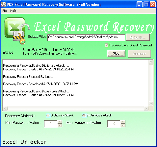 Recover Lost Excel Password