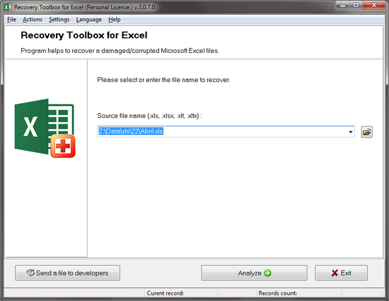 Recovery Toolbox for Excel