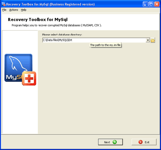 Recovery Toolbox for MySql