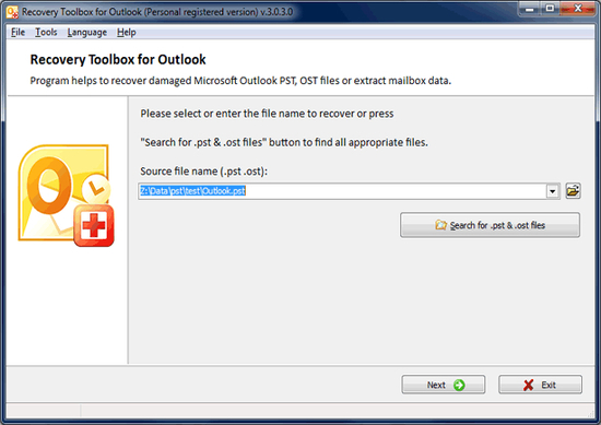 Recovery Toolbox for Outlook