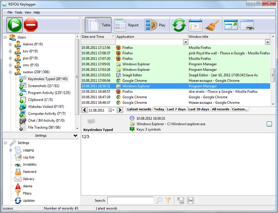 REFOG Free Keylogger