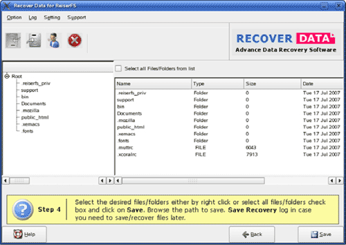 ReiserFS Partition Data Recovery