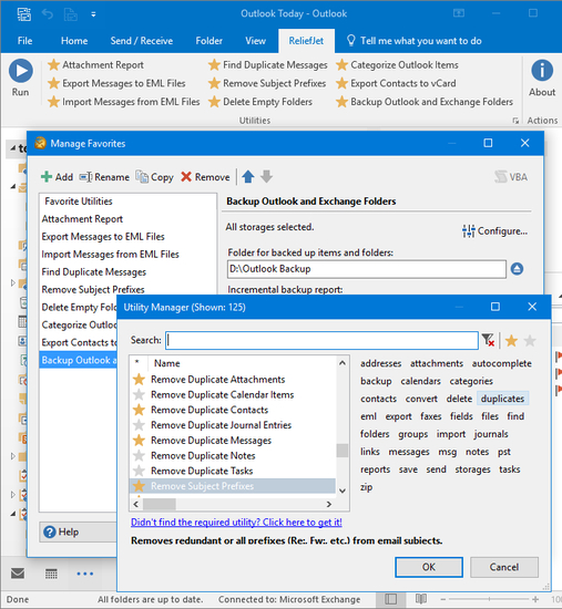 ReliefJet Essentials for Outlook