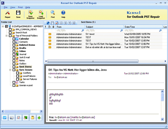 Repair Outlook PST File
