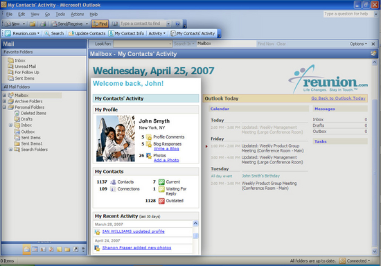Reunion.com for Outlook