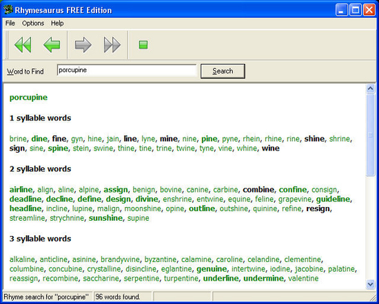 Rhymesaurus FREE Edition