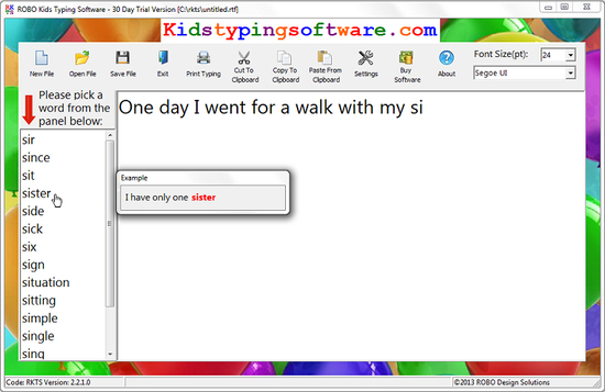 ROBO Kids Typing Software