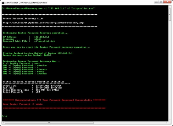 Router Password Recovery